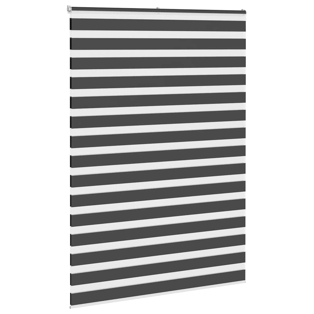 Vidaxl zebra rolgordijn 155x200 cm stofbreedte 150,9 cm zwart