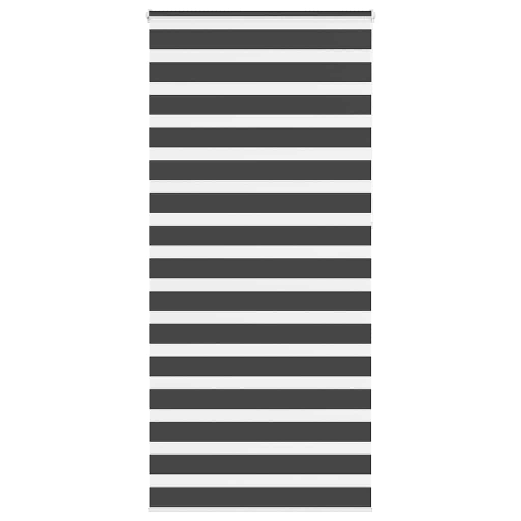 Vidaxl zebra rolgordijn 100x230 cm stofbreedte 95,9 cm zwart