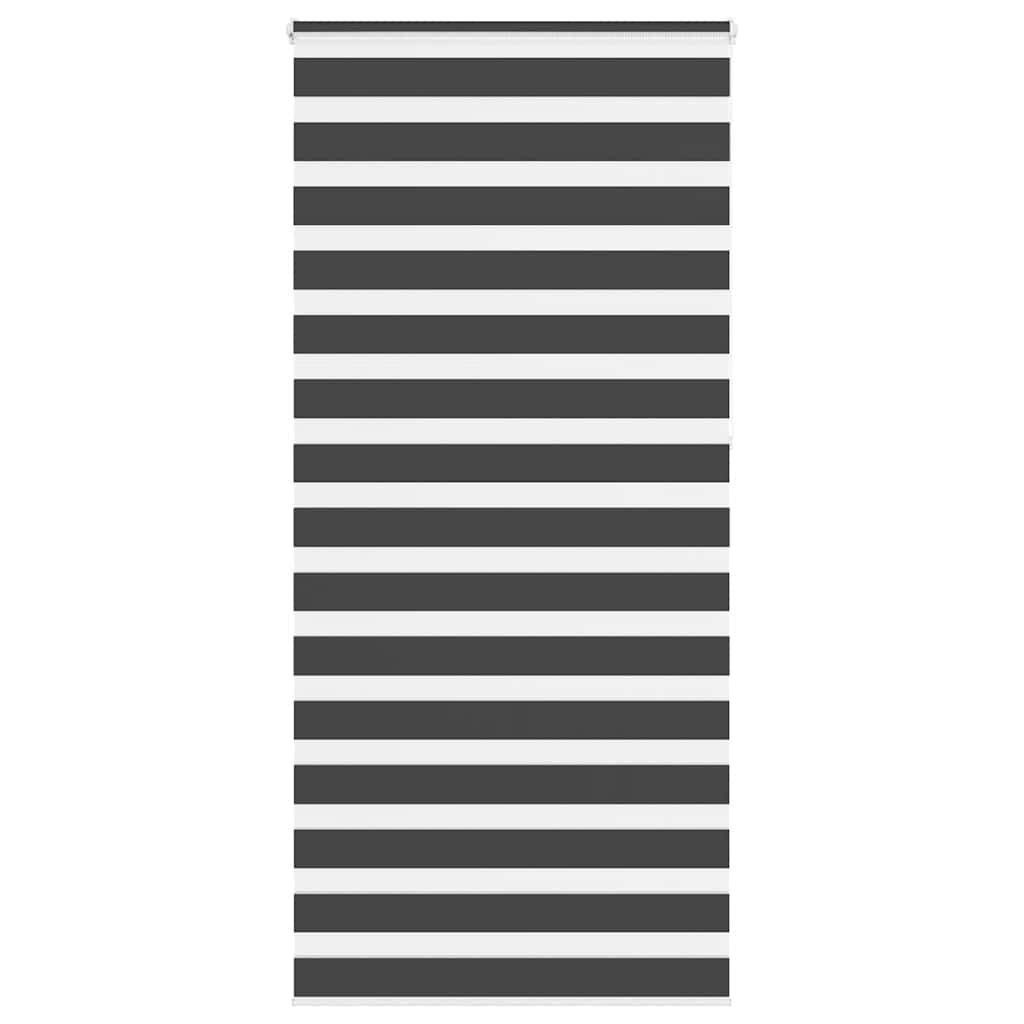 Vidaxl zebra rolgordijn 115x230 cm stofbreedte 110,9 cm zwart