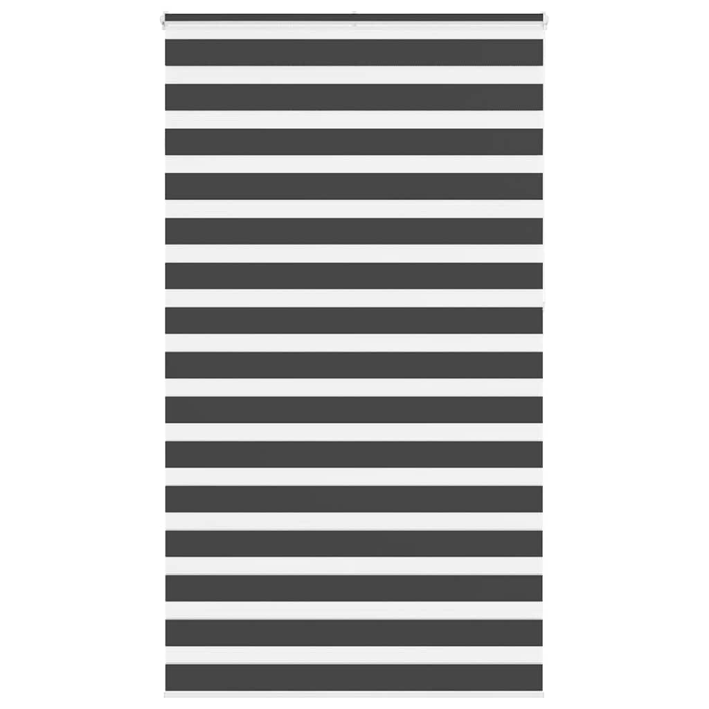 Vidaxl zebra rolgordijn 125x230 cm stofbreedte 120,9 cm zwart