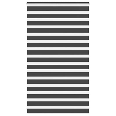 Vidaxl zebra rolgordijn 135x230 cm stofbreedte 130,9 cm zwart