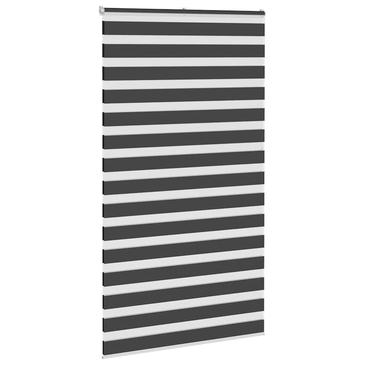 Vidaxl zebra rolgordijn 135x230 cm stofbreedte 130,9 cm zwart