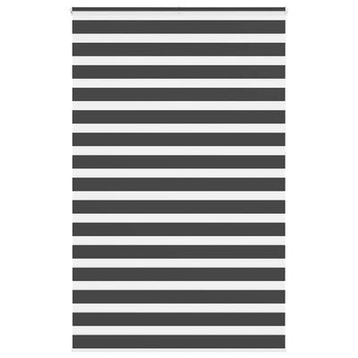 Vidaxl zebra rolgordijn 140x230 cm stofbreedte 135,9 cm zwart
