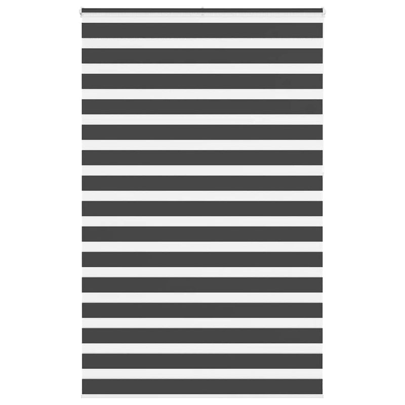 Vidaxl zebra rolgordijn 145x230 cm stofbreedte 140,9 cm zwart