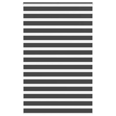 Vidaxl zebra rolgordijn 150x230 cm stofbreedte 145,9 cm zwart