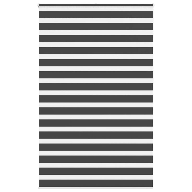 Vidaxl zebra rolgordijn 150x230 cm stofbreedte 145,9 cm zwart