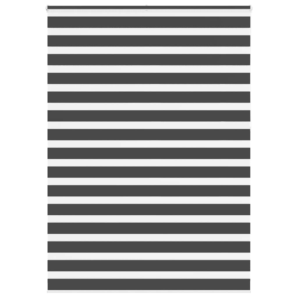 Vidaxl zebra rolgordijn 165x230 cm stofbreedte 160,9 cm zwart
