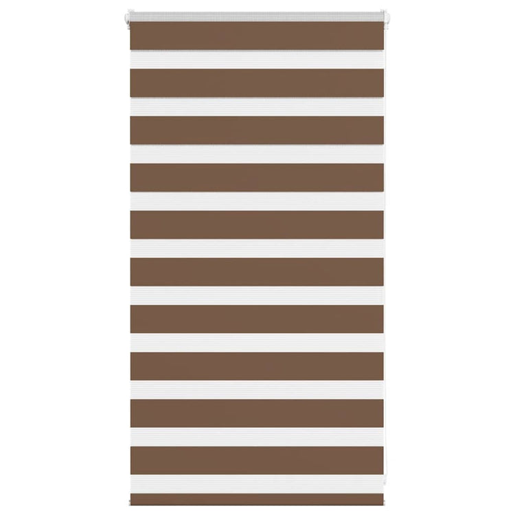 Vidaxl zebra rolgordijn 85x100 cm stofbreedte 80,9 cm polyester bruin