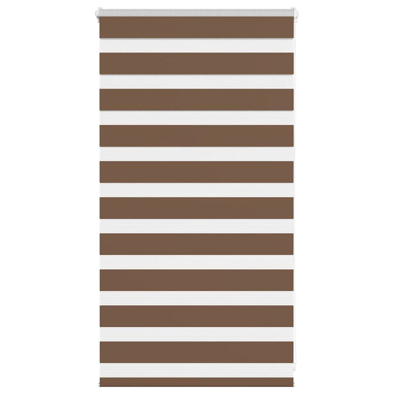 Vidaxl zebra rolgordijn 85x100 cm stofbreedte 80,9 cm polyester bruin