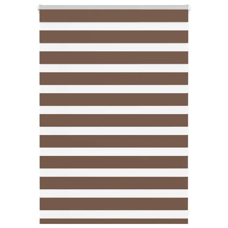 Vidaxl zebra rolgordijn 95x100 cm stofbreedte 90,9 cm polyester bruin