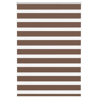 Vidaxl zebra rolgordijn 95x100 cm stofbreedte 90,9 cm polyester bruin
