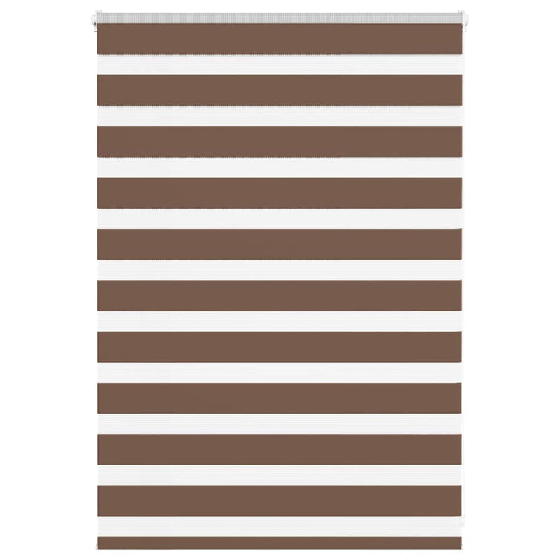 Vidaxl zebra rolgordijn 105x100 cm stofbreedte 100,9cm polyester bruin