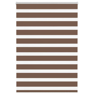 Vidaxl zebra rolgordijn 105x100 cm stofbreedte 100,9cm polyester bruin
