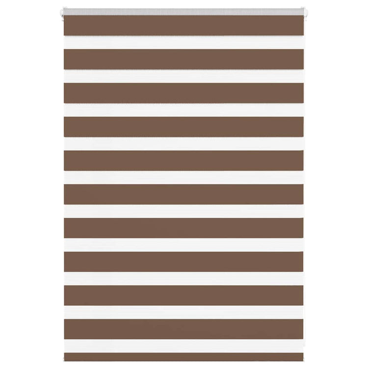 Vidaxl zebra rolgordijn 110x100 cm stofbreedte 105,9cm polyester bruin