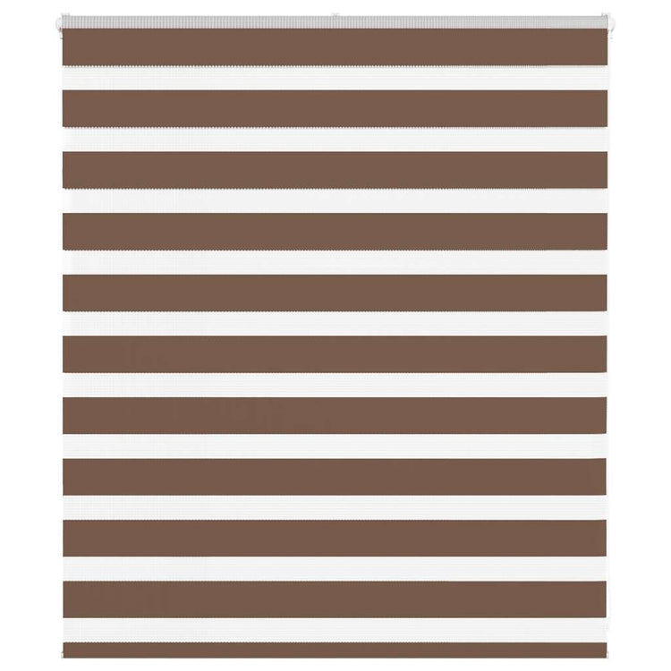Vidaxl zebra rolgordijn 135x100 cm stofbreedte 130,9cm polyester bruin
