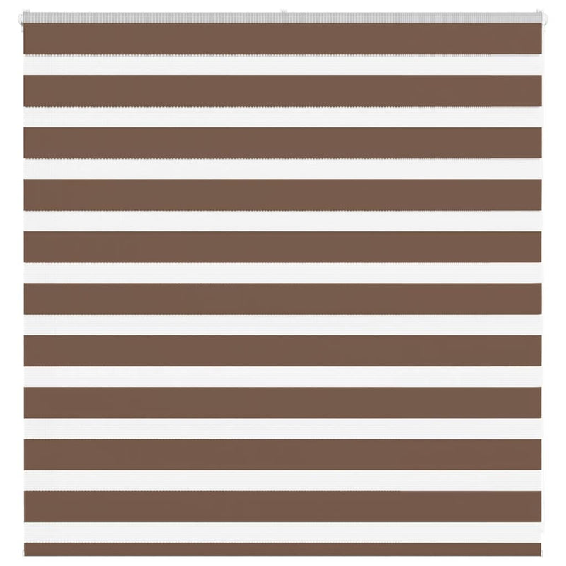 Vidaxl zebra rolgordijn 140x100 cm stofbreedte 135,9cm polyester bruin