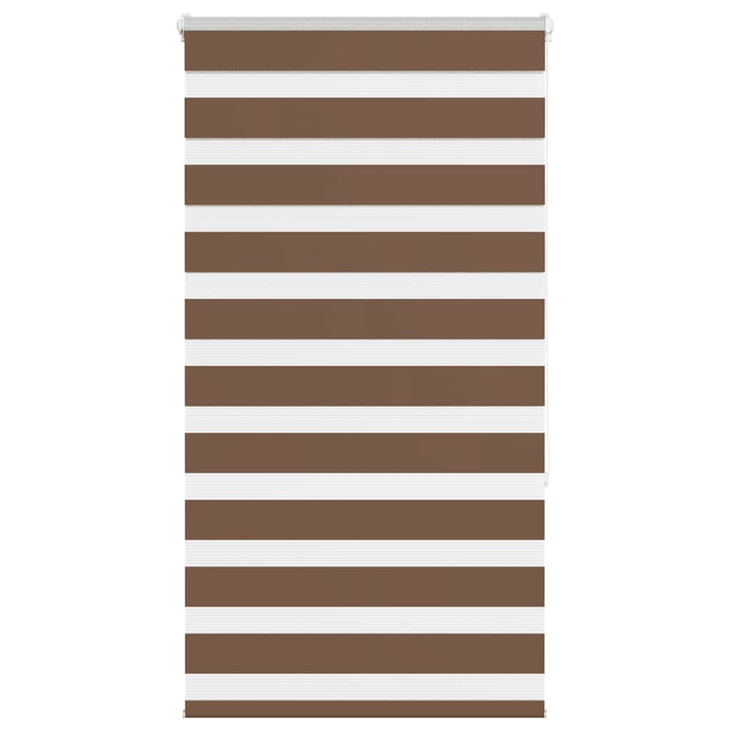Vidaxl zebra rolgordijn 85x150 cm stofbreedte 80,9 cm polyester bruin