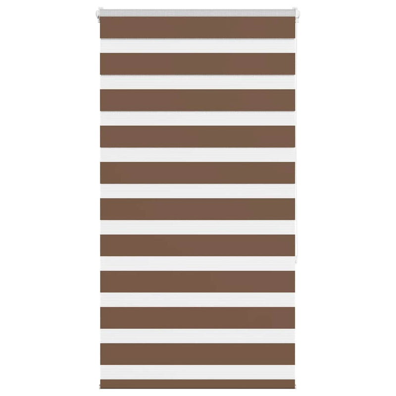 Vidaxl zebra rolgordijn 90x150 cm stofbreedte 85,9 cm polyester bruin
