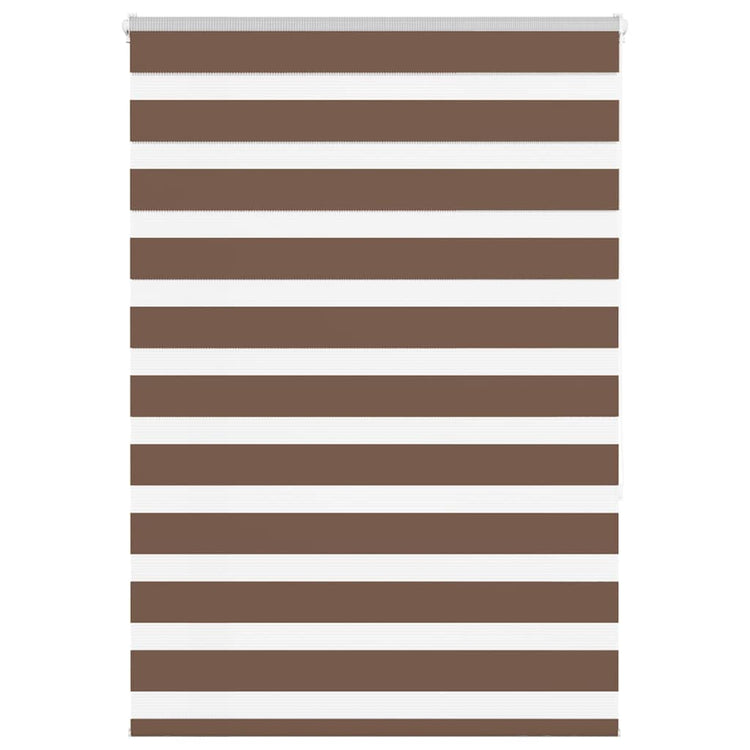 Vidaxl zebra rolgordijn 105x150 cm stofbreedte 100,9cm polyester bruin