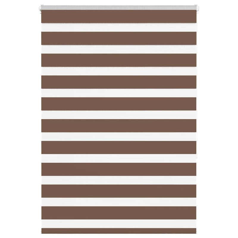 Vidaxl zebra rolgordijn 105x150 cm stofbreedte 100,9cm polyester bruin