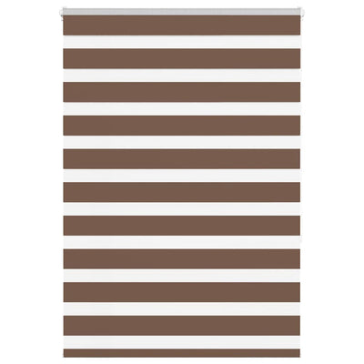 Vidaxl zebra rolgordijn 105x150 cm stofbreedte 100,9cm polyester bruin