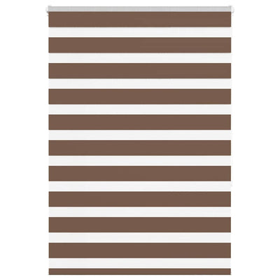 Vidaxl zebra rolgordijn 110x150 cm stofbreedte 105,9cm polyester bruin