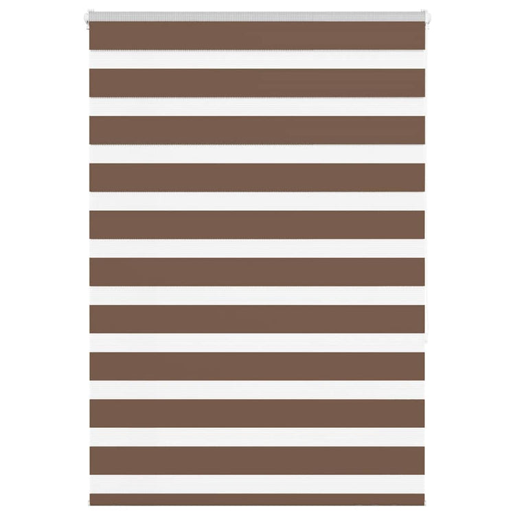 Vidaxl zebra rolgordijn 110x150 cm stofbreedte 105,9cm polyester bruin