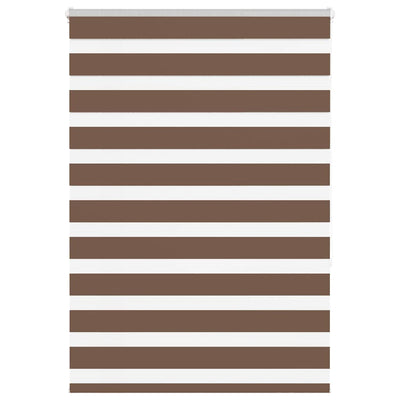 Vidaxl zebra rolgordijn 115x150 cm stofbreedte 110,9cm polyester bruin