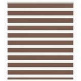Vidaxl zebra rolgordijn 130x150 cm stofbreedte 125,9cm polyester bruin - afbeelding 2