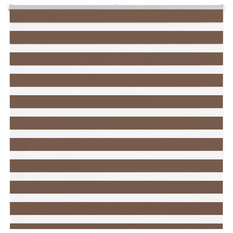 Vidaxl zebra rolgordijn 145x150 cm stofbreedte 140,9cm polyester bruin