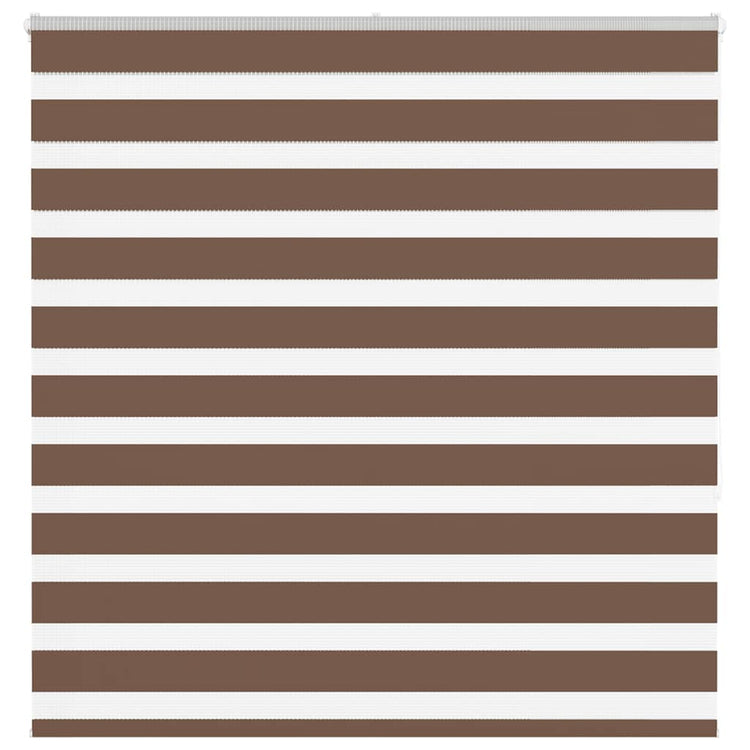 Vidaxl zebra rolgordijn 150x150 cm stofbreedte 145,9cm polyester bruin