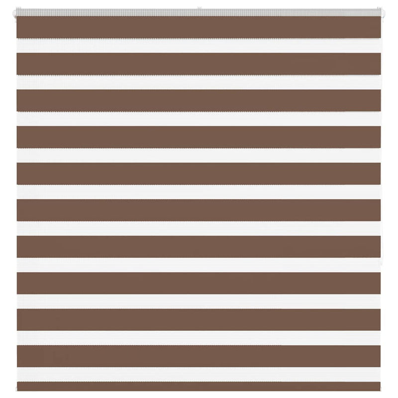Vidaxl zebra rolgordijn 150x150 cm stofbreedte 145,9cm polyester bruin
