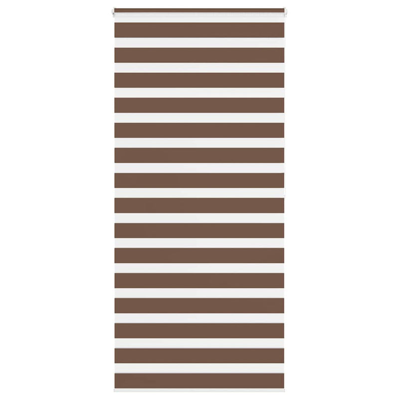 Vidaxl zebra rolgordijn 95x200 cm stofbreedte 90,9 cm polyester bruin