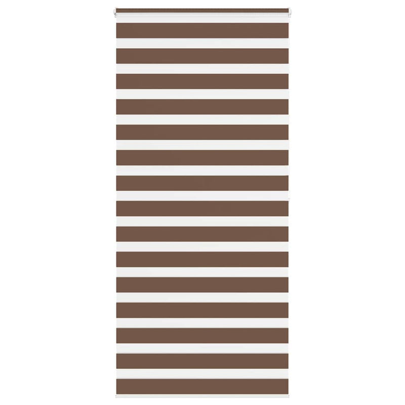 Vidaxl zebra rolgordijn 105x200 cm stofbreedte 100,9cm polyester bruin