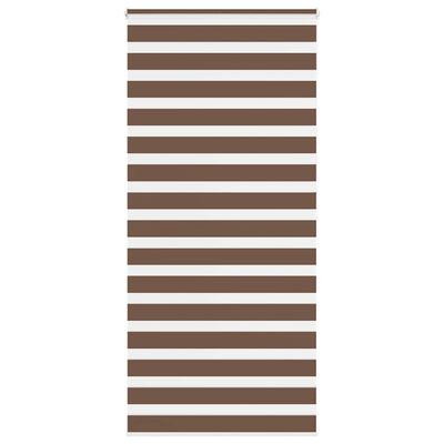 Vidaxl zebra rolgordijn 110x200 cm stofbreedte 105,9cm polyester bruin