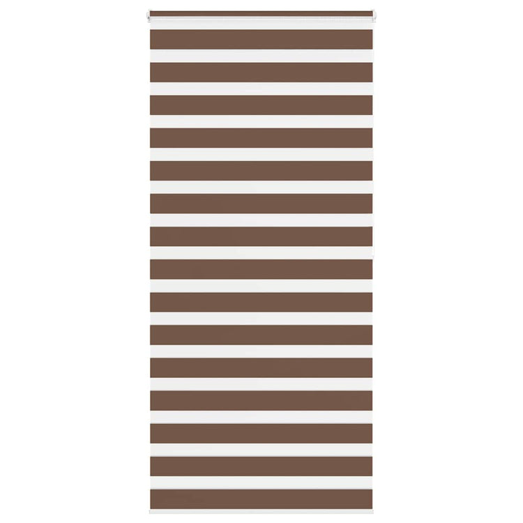 Vidaxl zebra rolgordijn 110x200 cm stofbreedte 105,9cm polyester bruin