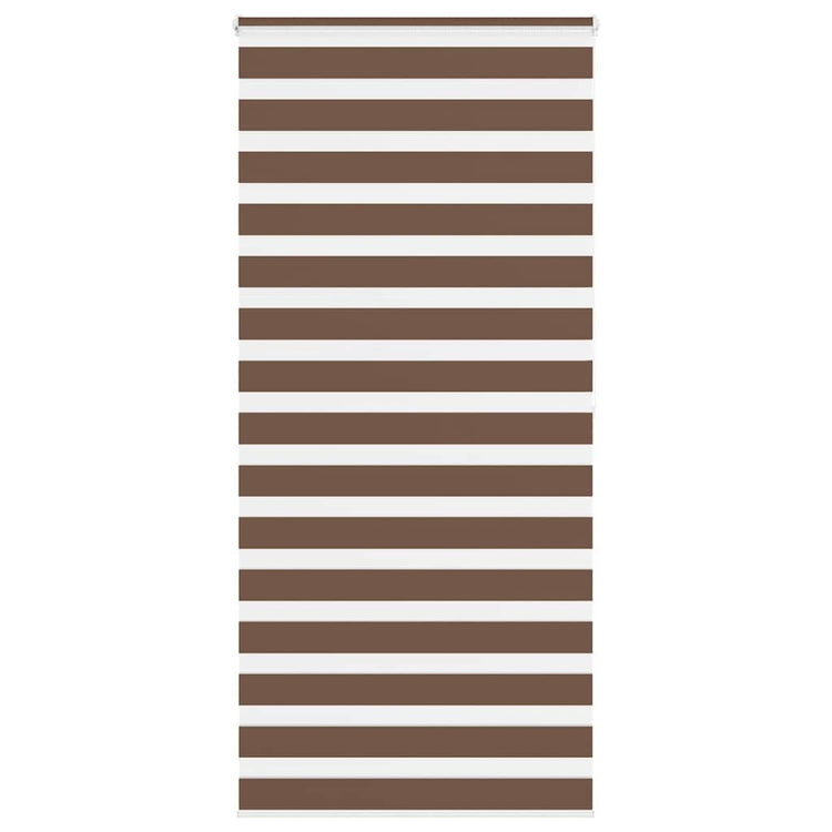 Vidaxl zebra rolgordijn 115x200 cm stofbreedte 110,9cm polyester bruin