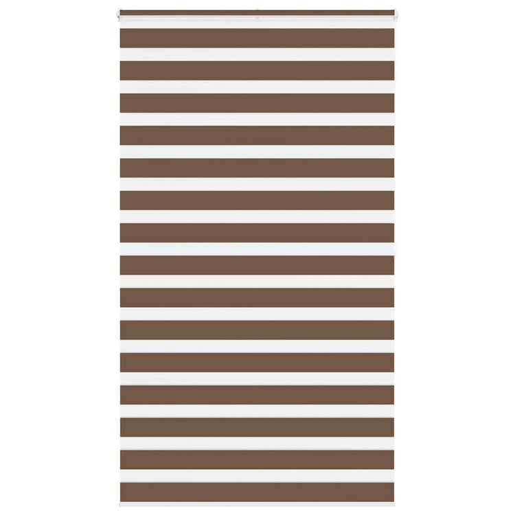 Vidaxl zebra rolgordijn 120x200 cm stofbreedte 115,9cm polyester bruin