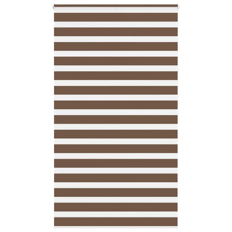 Vidaxl zebra rolgordijn 120x200 cm stofbreedte 115,9cm polyester bruin