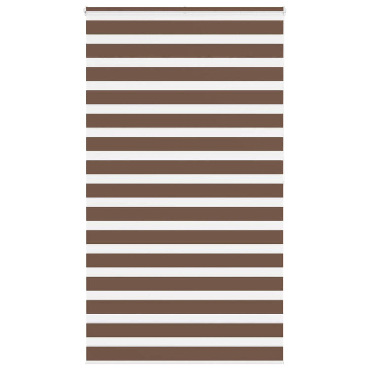 Vidaxl zebra rolgordijn 130x200 cm stofbreedte 125,9cm polyester bruin