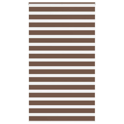 Vidaxl zebra rolgordijn 130x200 cm stofbreedte 125,9cm polyester bruin