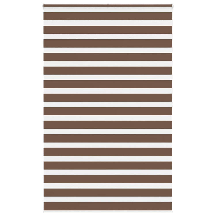 Vidaxl zebra rolgordijn 145x200 cm stofbreedte 140,9cm polyester bruin