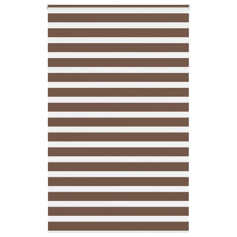 Vidaxl zebra rolgordijn 145x200 cm stofbreedte 140,9cm polyester bruin