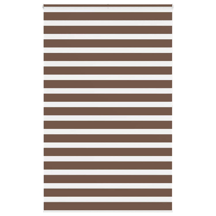 Vidaxl zebra rolgordijn 150x200 cm stofbreedte 145,9cm polyester bruin