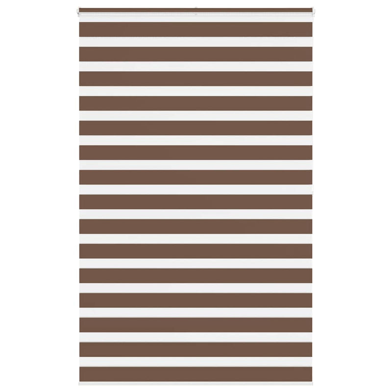 Vidaxl zebra rolgordijn 150x200 cm stofbreedte 145,9cm polyester bruin