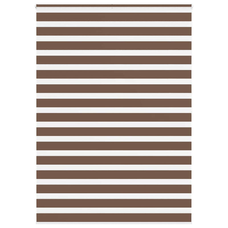 Vidaxl zebra rolgordijn 165x200 cm stofbreedte 160,9cm polyester bruin