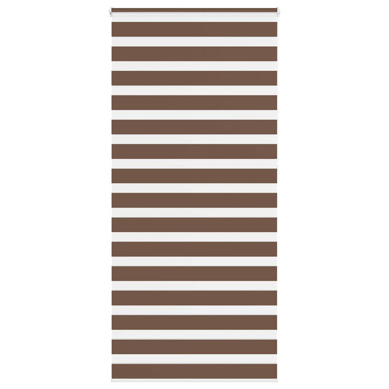 Vidaxl zebra rolgordijn 100x230 cm stofbreedte 95,9 cm polyester bruin