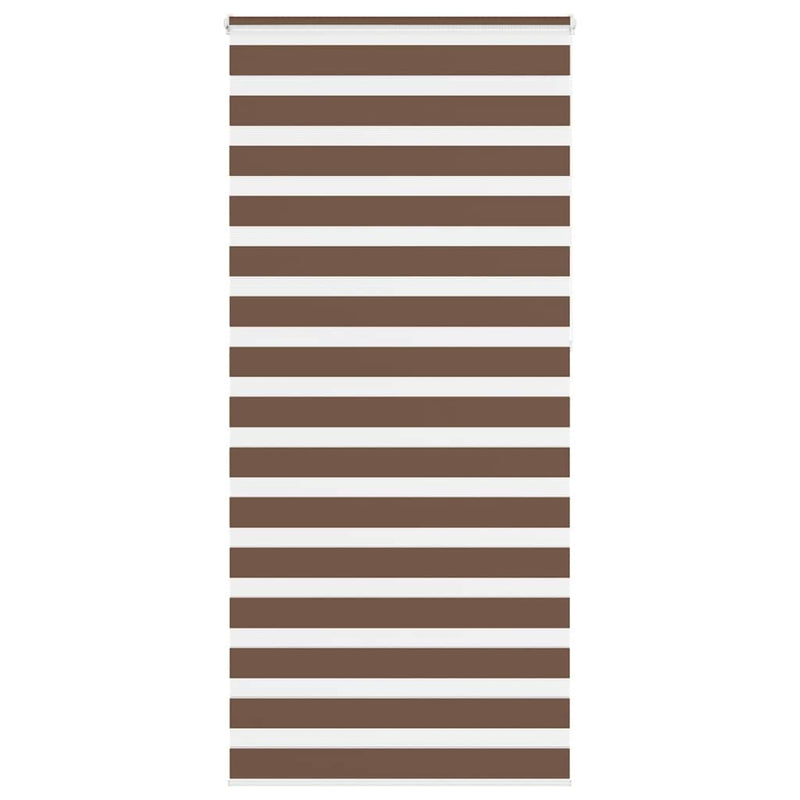 Vidaxl zebra rolgordijn 105x230 cm stofbreedte 100,9cm polyester bruin