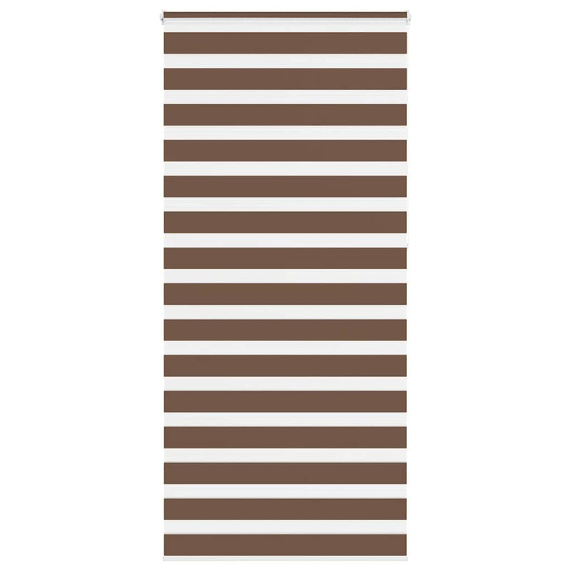 Vidaxl zebra rolgordijn 110x230 cm stofbreedte 105,9cm polyester bruin