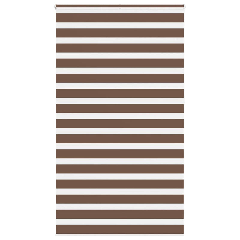 Vidaxl zebra rolgordijn 125x230 cm stofbreedte 120,9cm polyester bruin